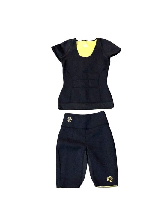 Zaggora Pants - Zaggora Hotwear Activewear Set Womens Small Black Shorts Top Celu-Lite Used